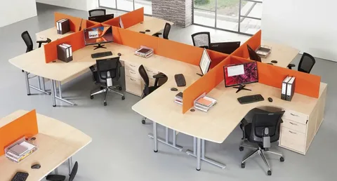 orange color desk dividers